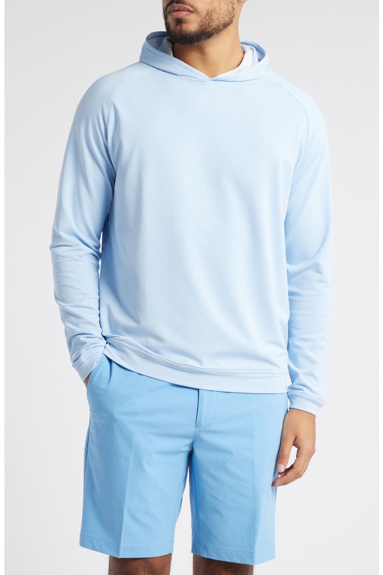 Pine Sugar Stripe Performance Hoodie, Main, color, BLUE FADE