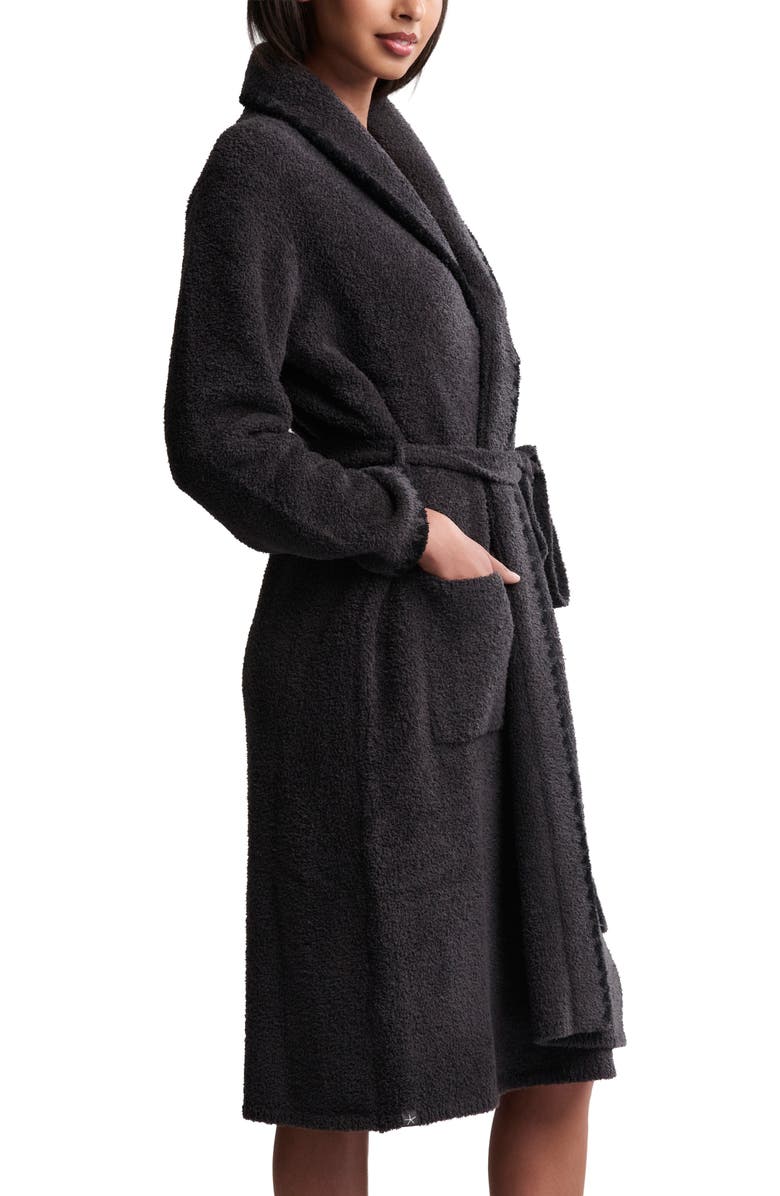 Barefoot Dreams<sup>®</sup> CozyChic<sup>®</sup> Blanket Stitch Robe, Alternate, color, Carbon