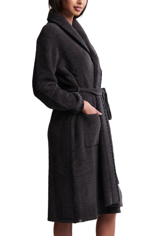 Barefoot Dreams Cozychic® Blanket Stitch Robe In Black