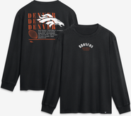 FANATICS Men's Fanatics Black Denver Broncos Relaxed Fullback Drive Long Sleeve Fashion Top