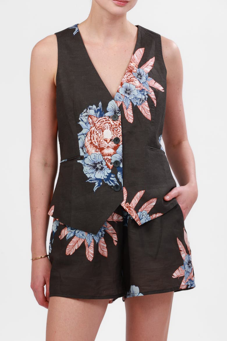 Vest Tiger Bloom, Main, color, Grey