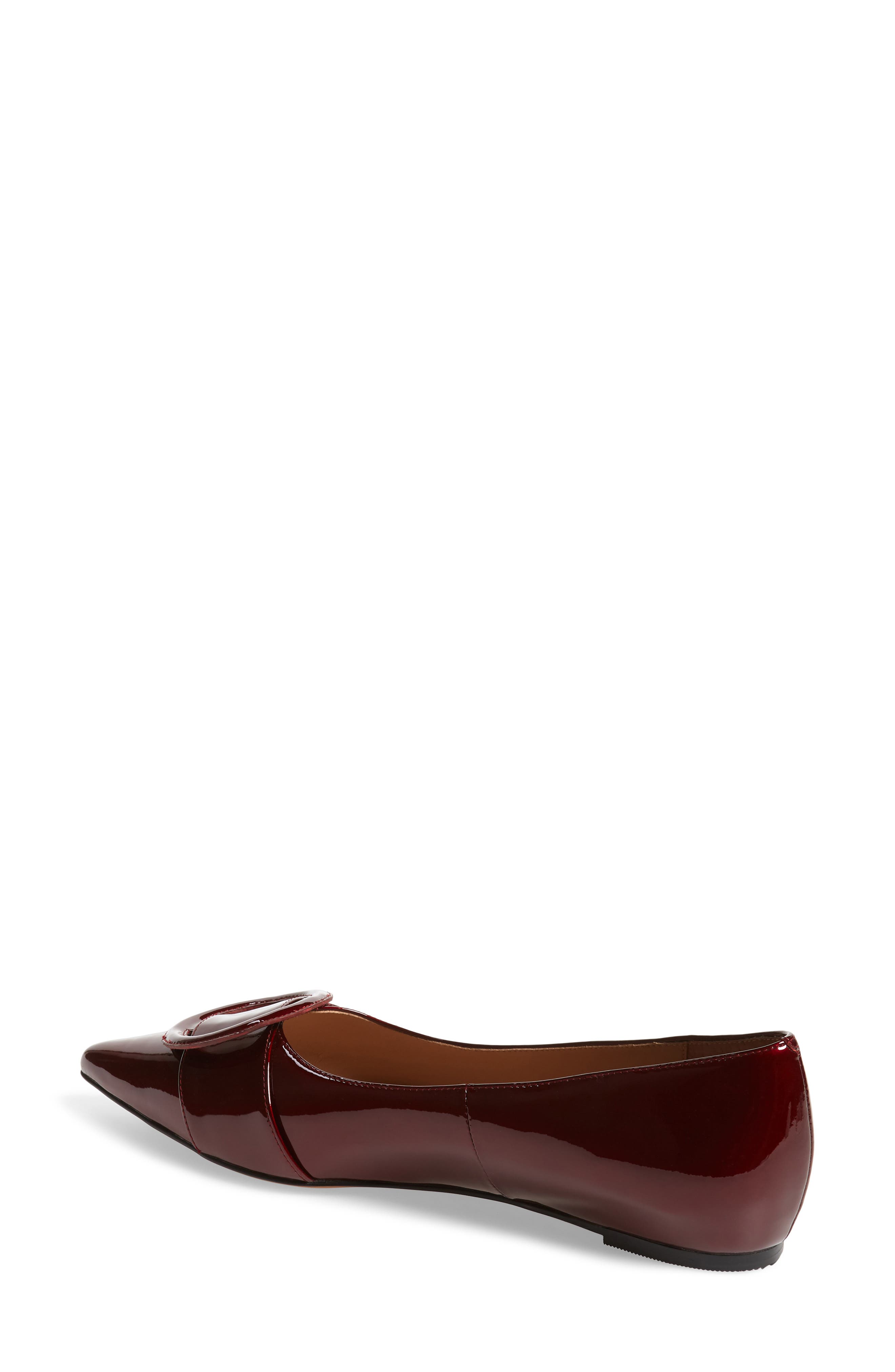 Niola Skimmer Flat, Alternate, color, BURGUNDY PATENT LEATHER