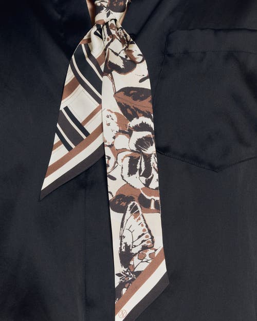 Lost Pattern Nyc Lost Pattern X Leatherology Silk Twill Skinny Scarf In Multi