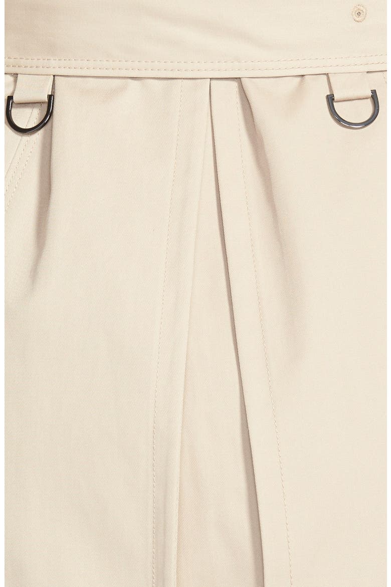 Grommet Detail Long Hooded Trench Coat, Alternate, color, KHAKI