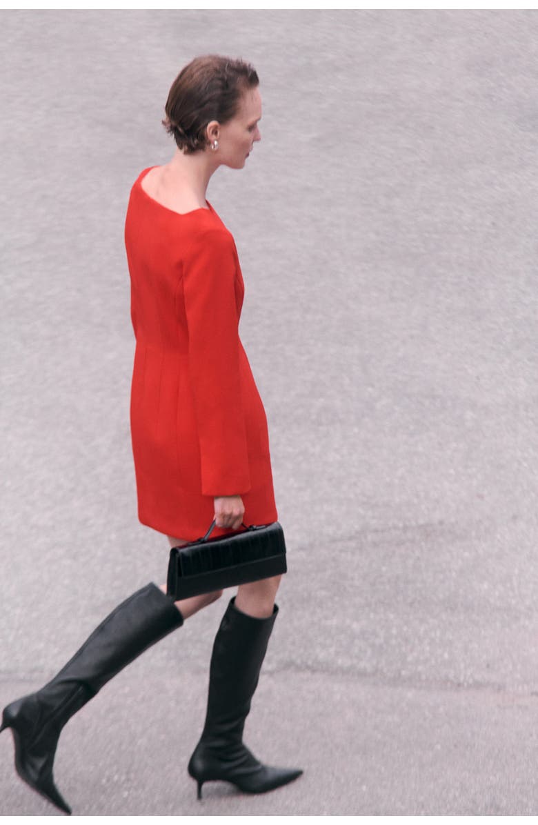 H&M Hourglass Dress, Alternate, color, Red