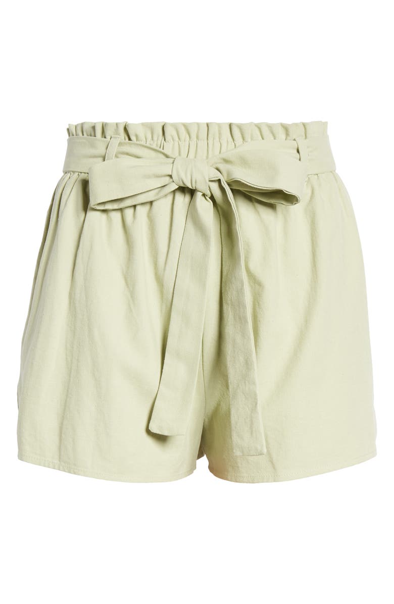 Lulus Paperbag Waist Shorts, Alternate, color, 