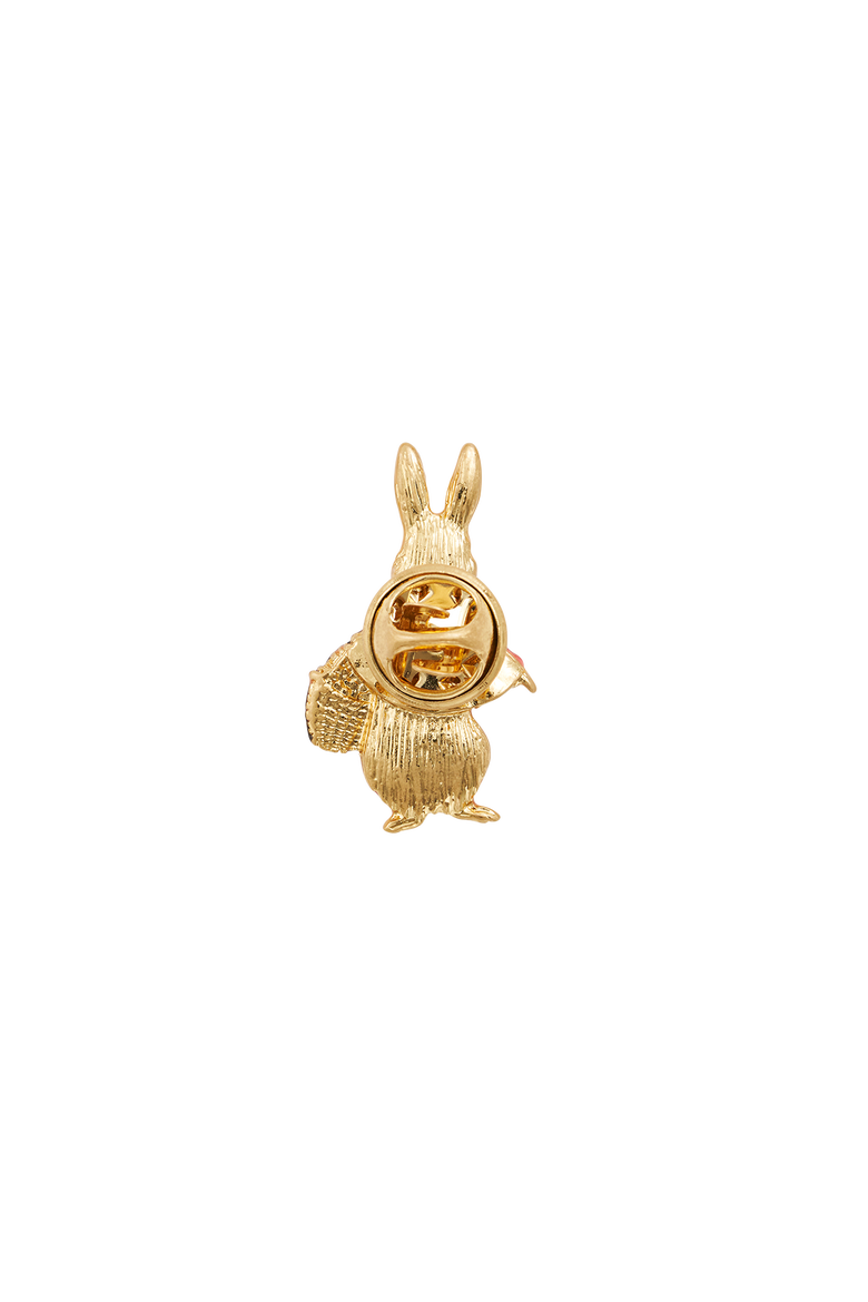 x Peter Rabbit Cotton-tail Brooch, Alternate, color, Gold