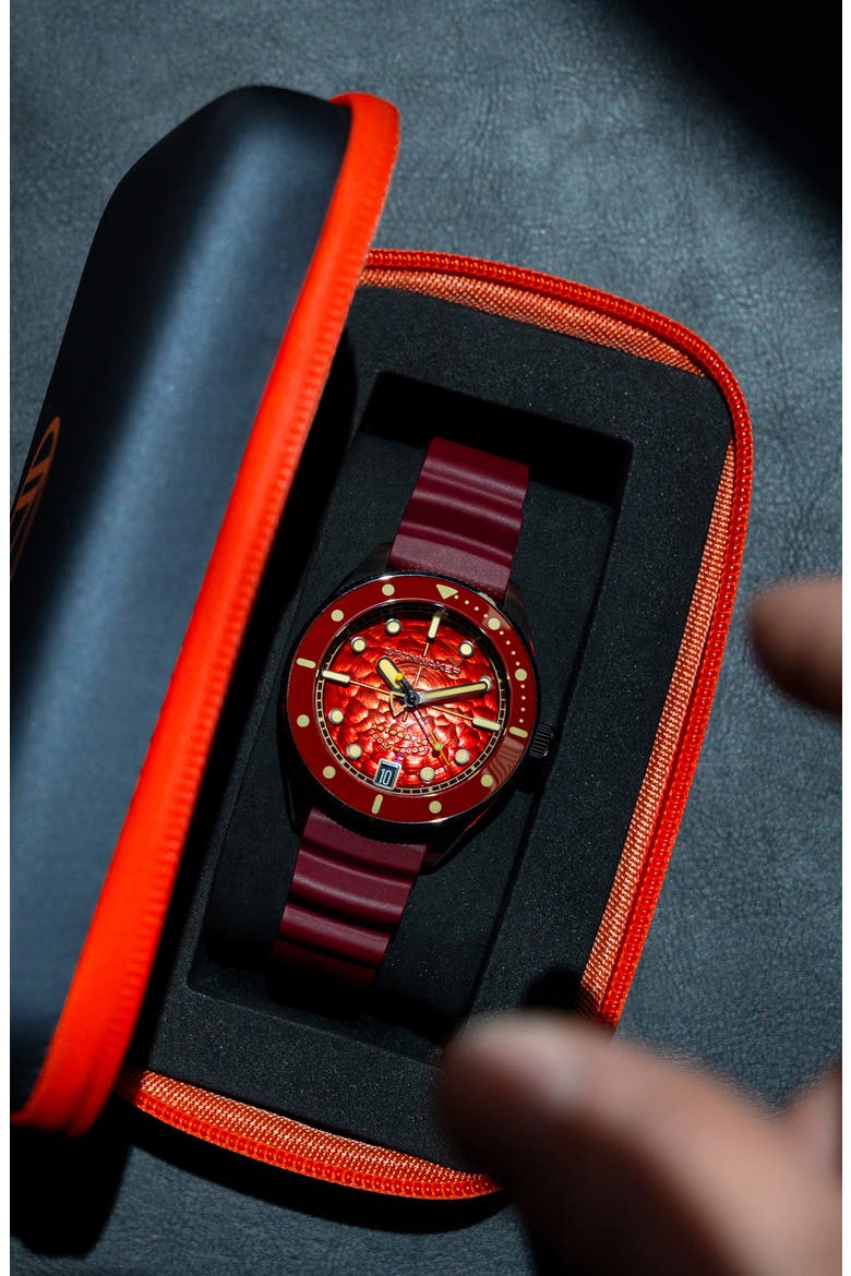 Challenger Automatic Bracelet Watch, 42mm, Alternate, color, RED