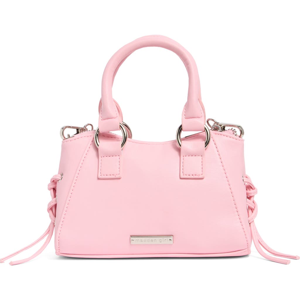 Madden Girl Whipstitch Top Handle Mini Satchel In Blush