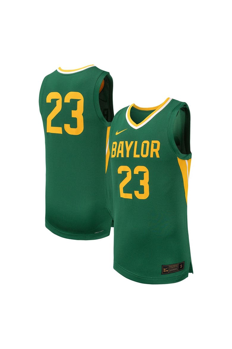 Men's Nike #23 Green Baylor Bears Replica Basketball Jersey, Main, color, Green
