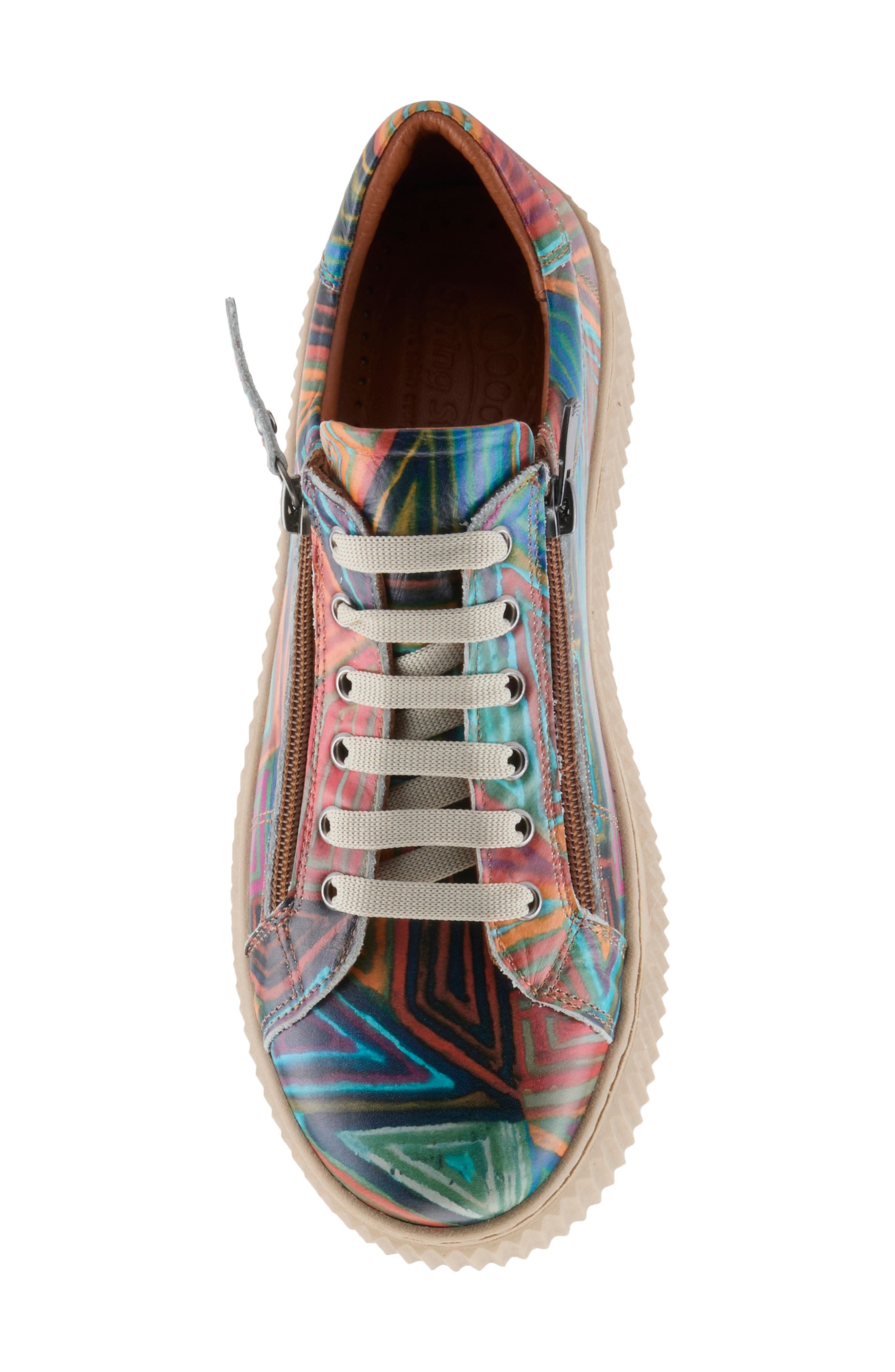 Vibe Leather Sneaker, Alternate, color, RAINBOW