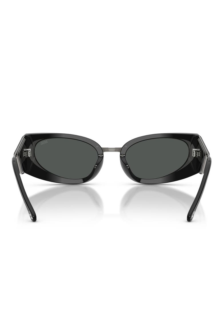 54mm Cat Eye Sunglasses, Alternate, color, BILAYER SOLID BLACK DARK GREY