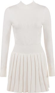 HOUSE OF CB Willow Mock Neck Long Sleeve Mini Sweater Dress