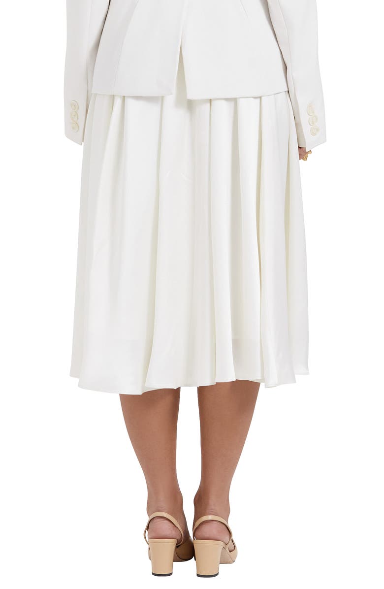 HOUSE OF CB Suzette Satin Midi Skirt, Alternate, color, Ivory