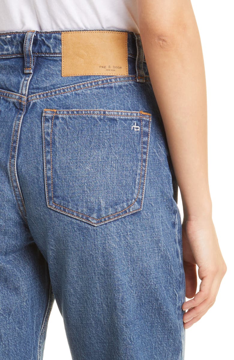 rag & bone Alissa High Waist Barrel Leg Crop Jeans, Alternate, color, 