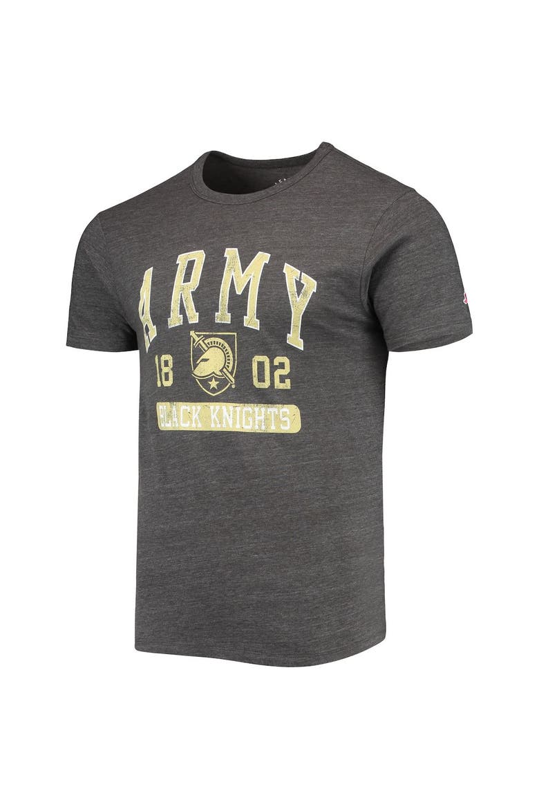Men's League Collegiate Wear Heathered Charcoal Army Black Knights Volume Up Victory Falls Tri-Blend T-Shirt, Alternate, color, Heather Charcoal