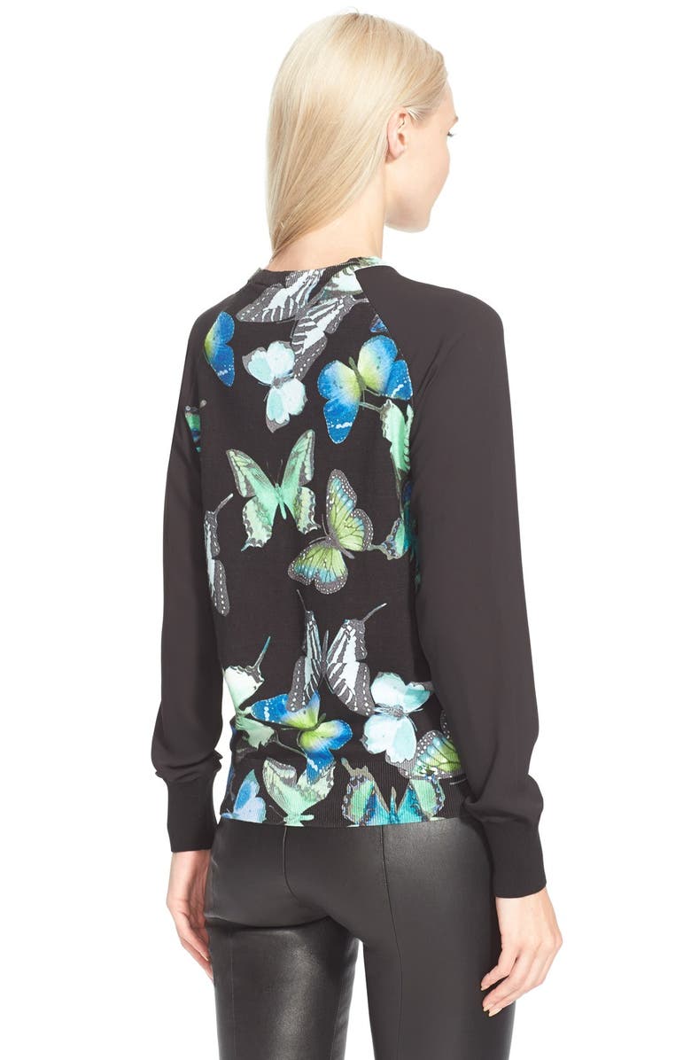 Ted Baker London 'Kierra' Butterfly Print Raglan Top, Alternate, color,