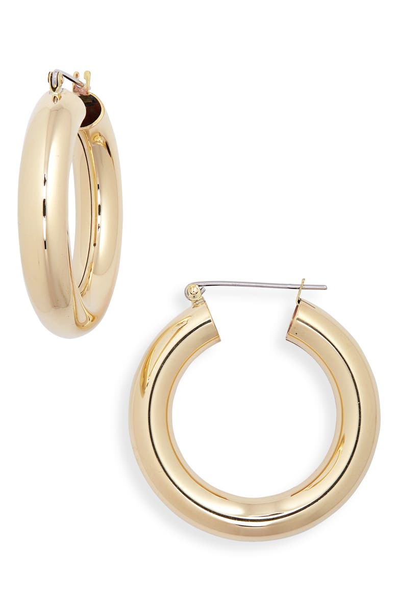 Laura Lombardi Round Hoop Earrings, Main, color, 