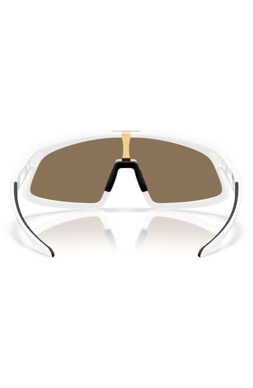 Oakley Rslv 149mm Prizm Polarized Shield Sunglasses In White