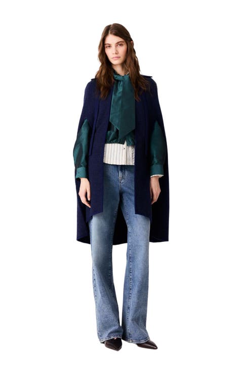 Longline cape cardigan
