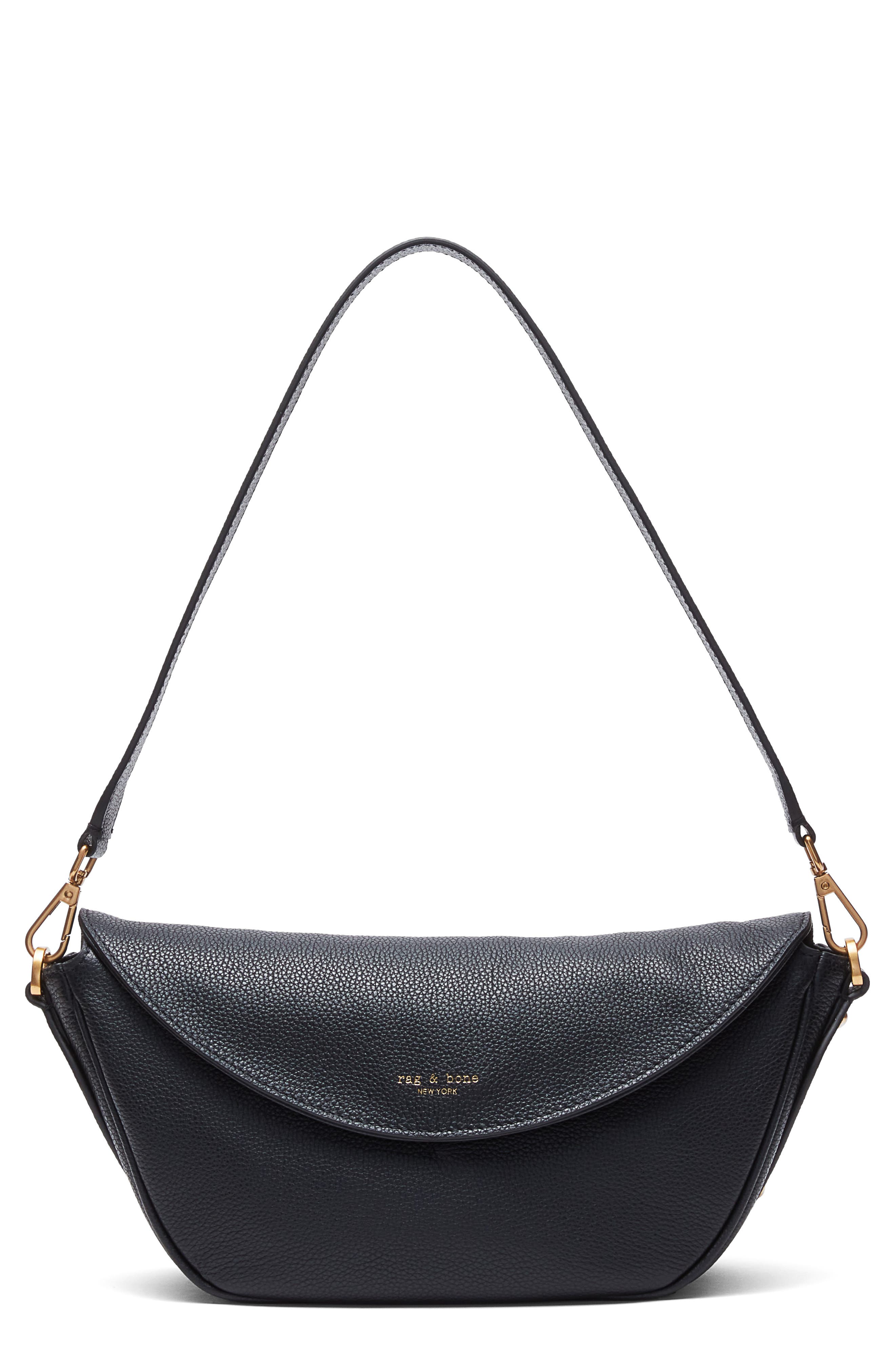 rag & bone Small Gramercy Flap Leather Shoulder Bag, Main, color, 