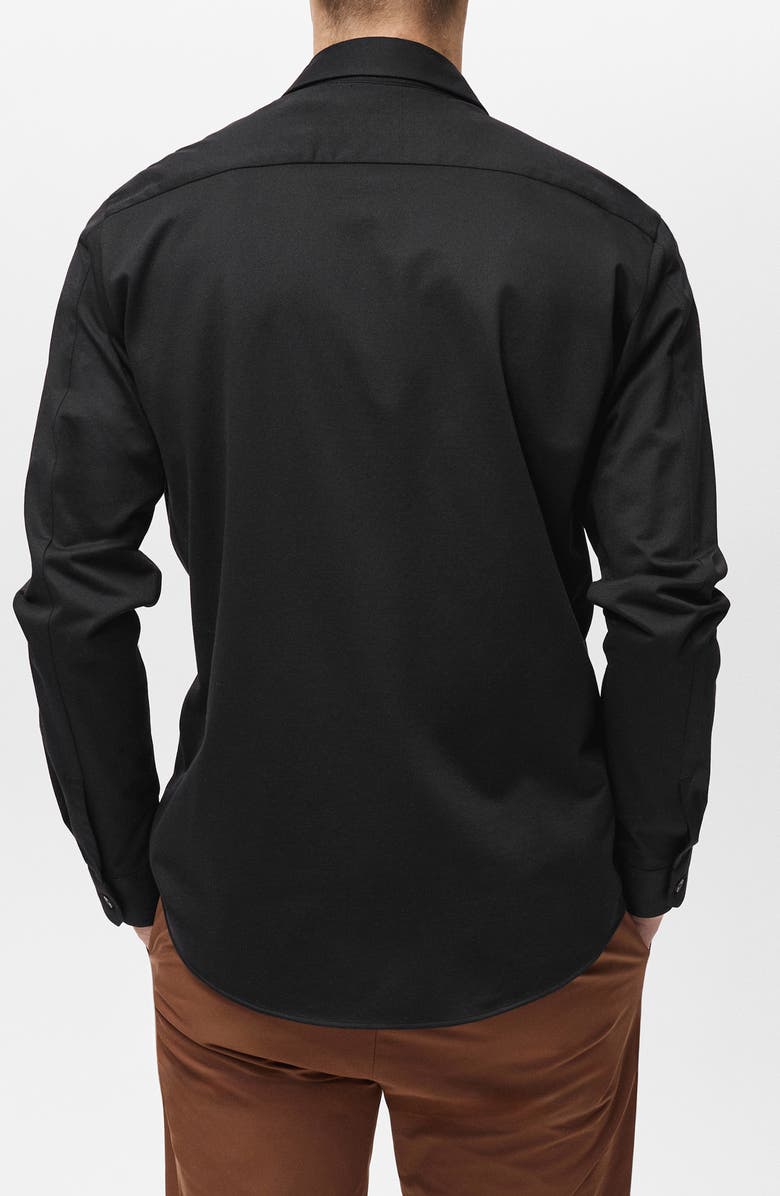 MANGO Easy Iron Comfort Stretch Button-Up Shirt, Alternate, color,