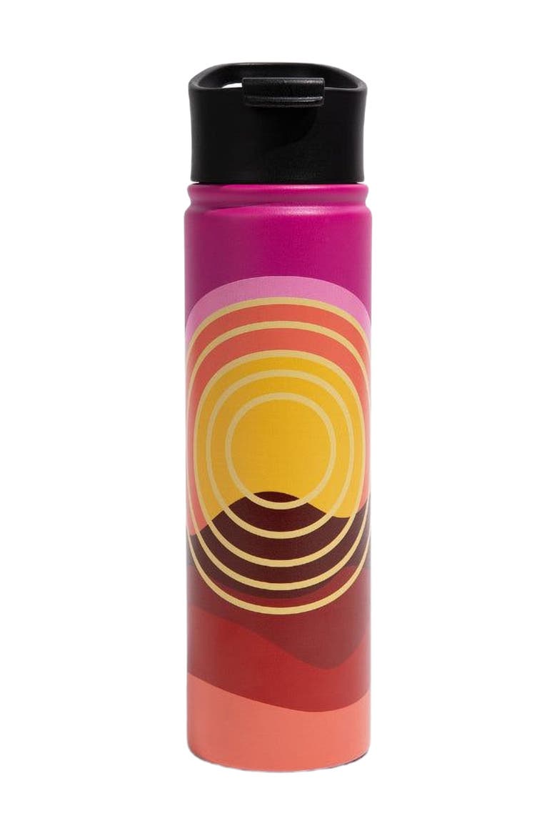 22 OZ Sunset Mountains Steel Bottle, Main, color, Beet Root