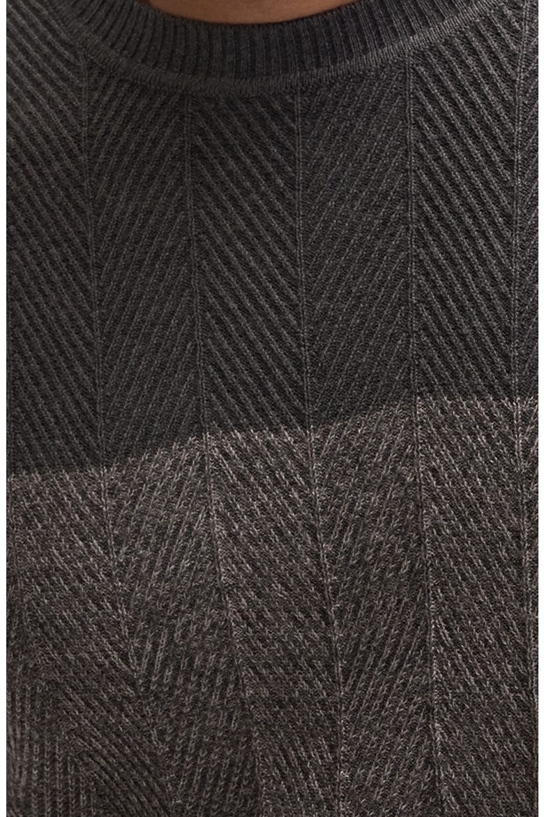 Marchetti Wool Blend Chevron Sweater, Alternate, color, ESPRESSO