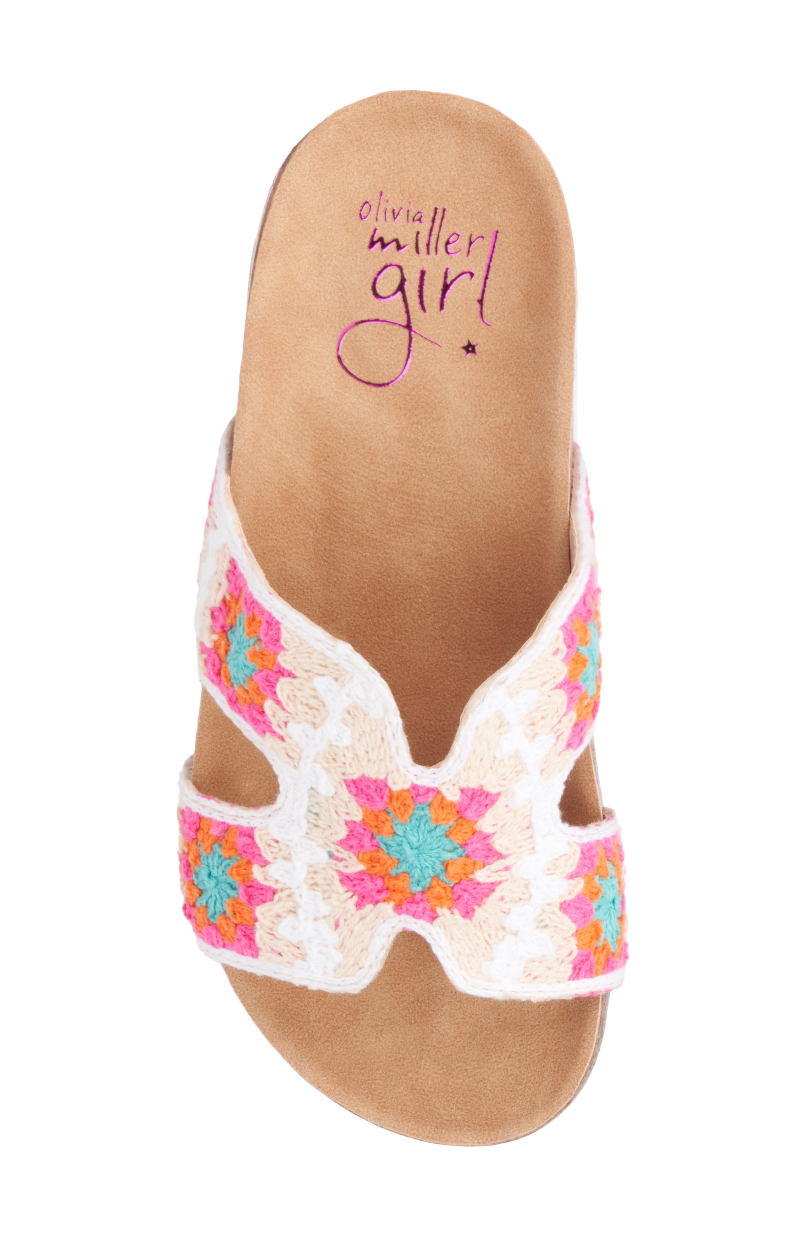 OLIVIA MILLER Kids' Woven Slide Sandal, Alternate, color, 