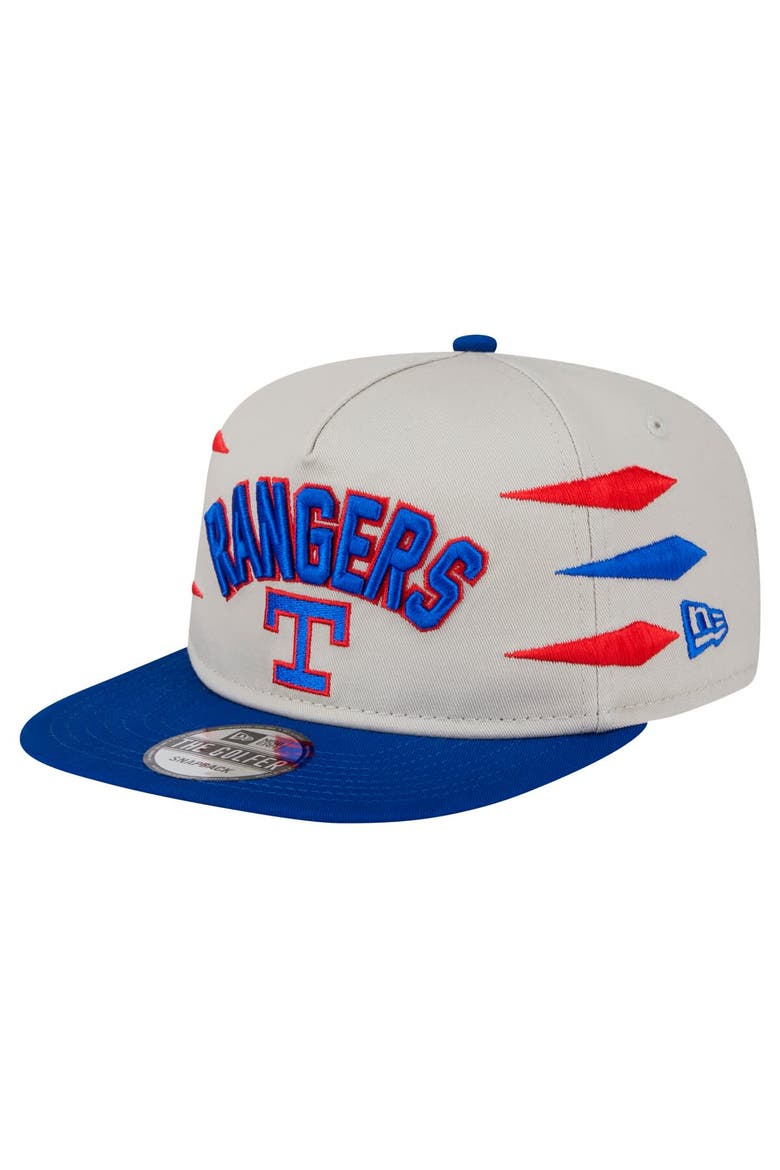 Men's New Era Cream Texas Rangers Iron Golfer Snapback Hat, Main, color, Cream