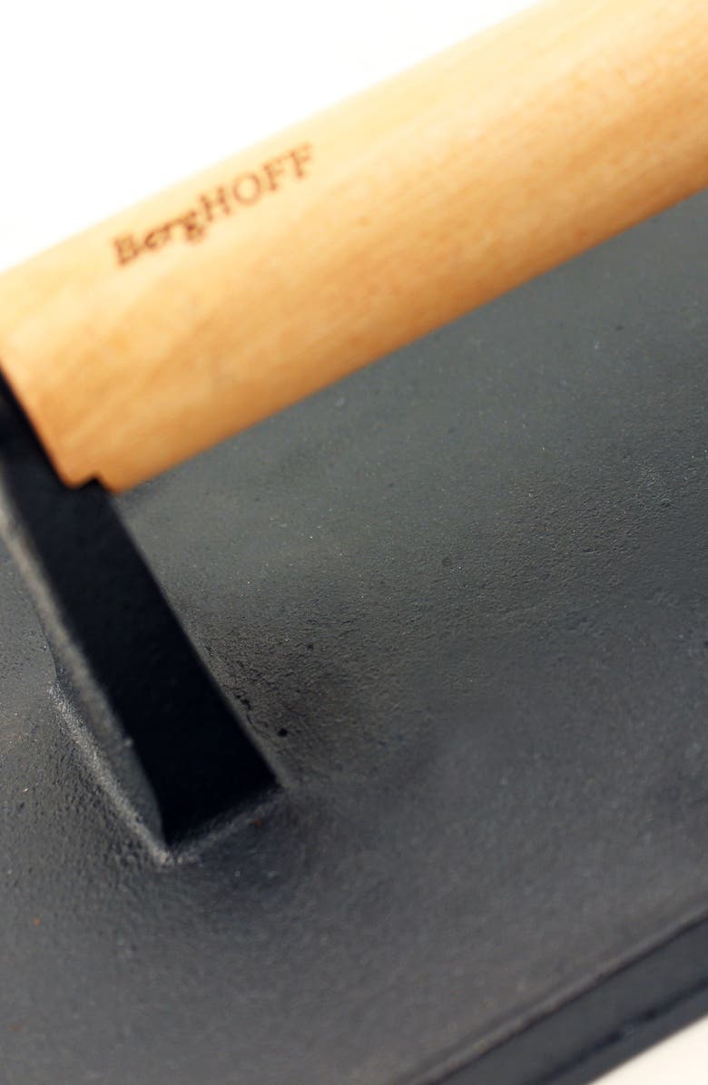 BergHOFF INTERNATIONAL Cast Iron Bacon/Steak Press, Alternate, color, Black