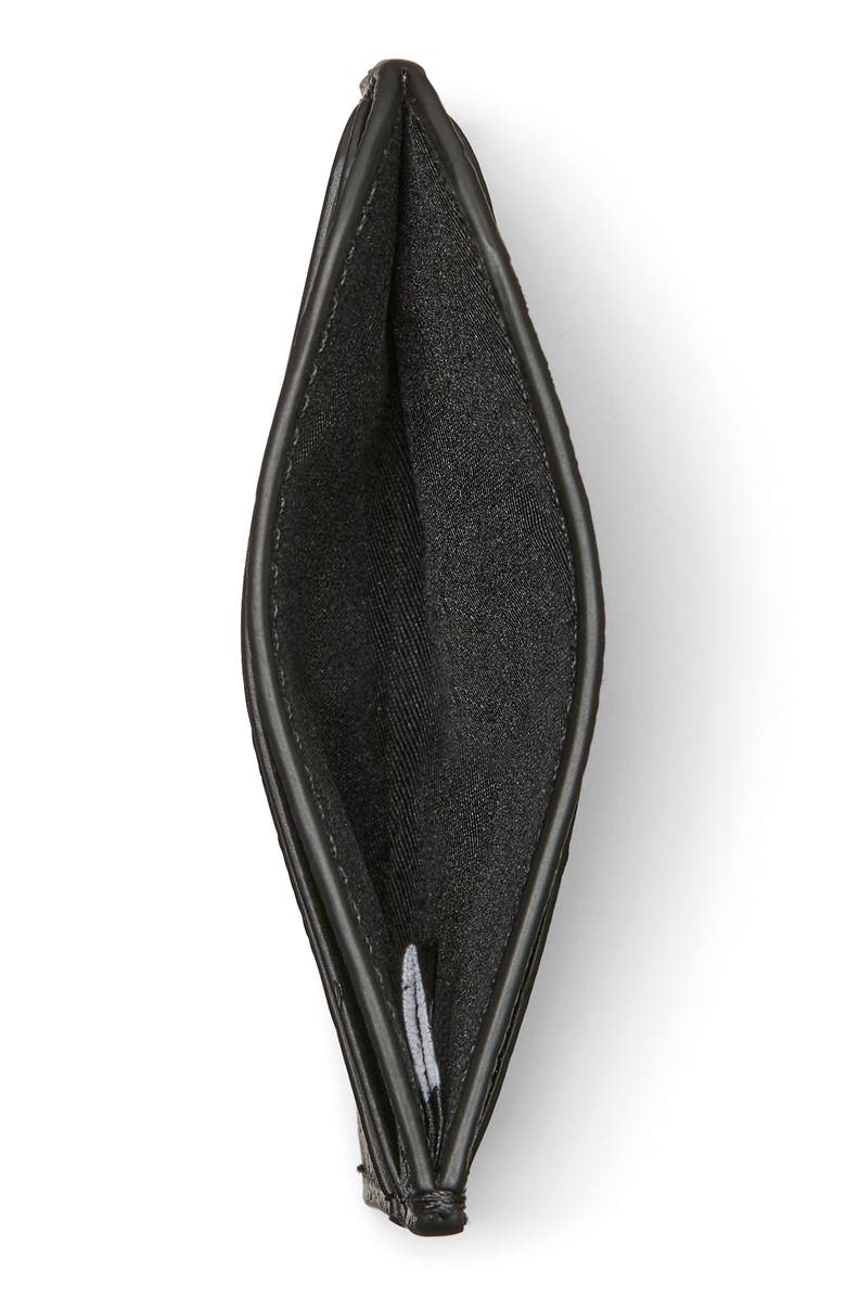 Kate Spade New York Devin Pebble Leather Card Holder, Alternate, color, Black