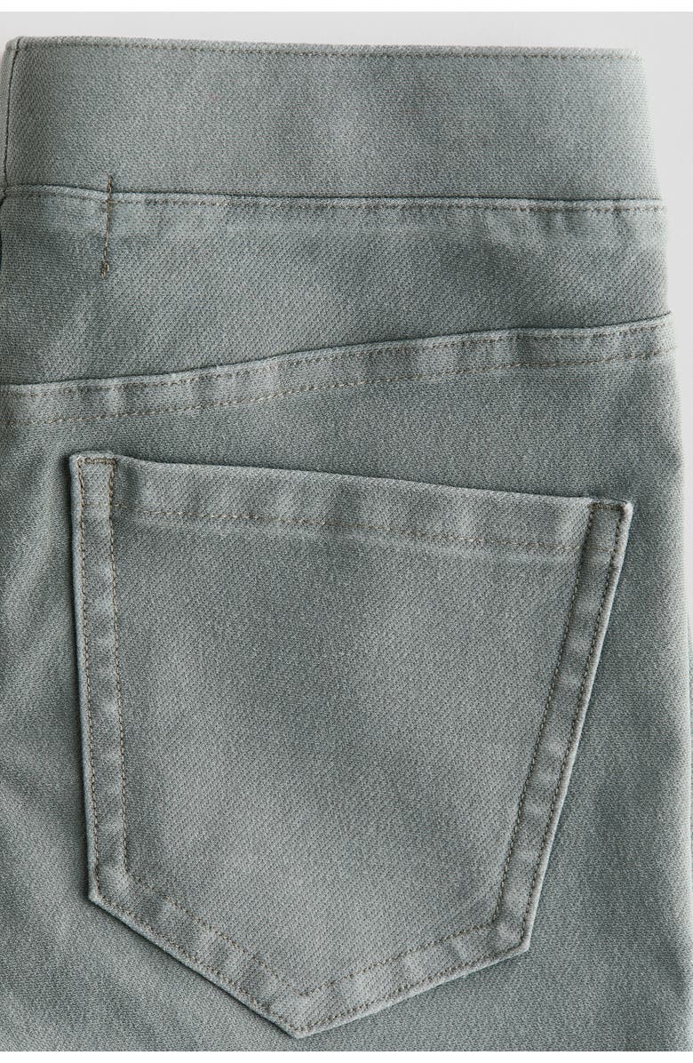 H&M Denim-look flared jeggings, Alternate, color, Dusty Green