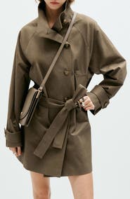 MANGO Midi Belted Trench Coat