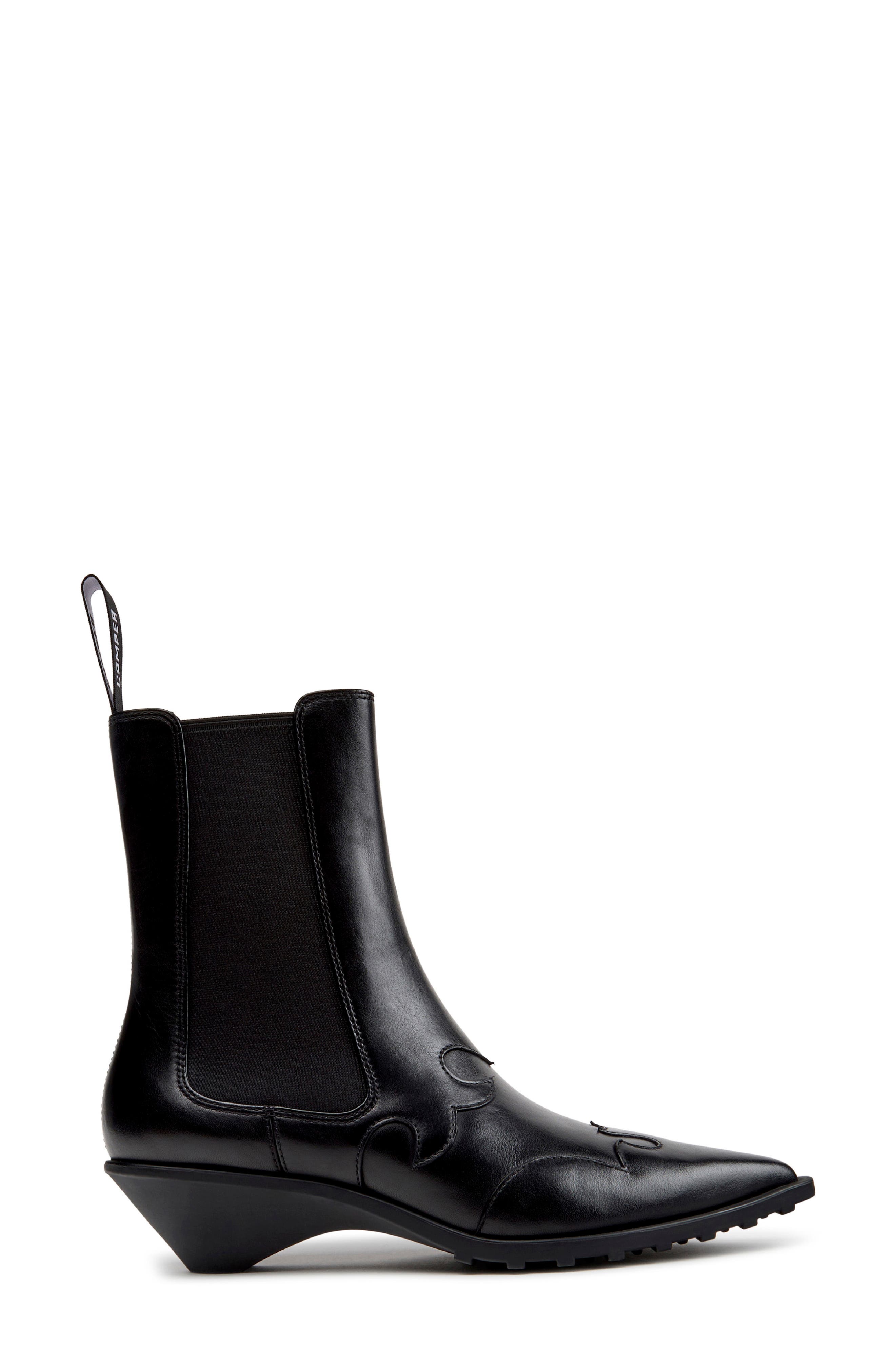 Anita Pointed Toe Chelsea Boot, Alternate, color, BLACK