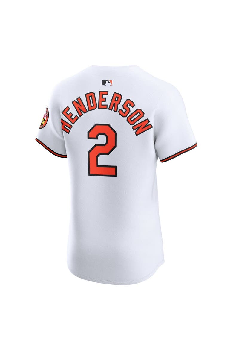 Men's Nike Gunnar Henderson White Baltimore Orioles Home Elite Jersey, Alternate, color, White