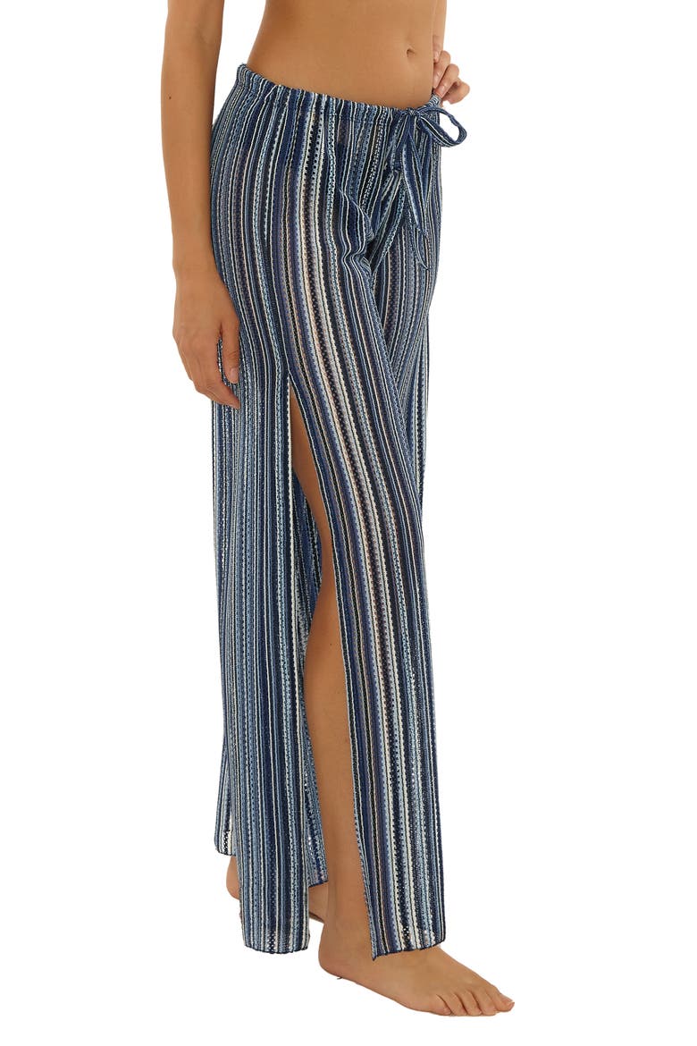 Seaside Side Slit Cover-Up Pants, Alternate, color, LAPIS MULTI