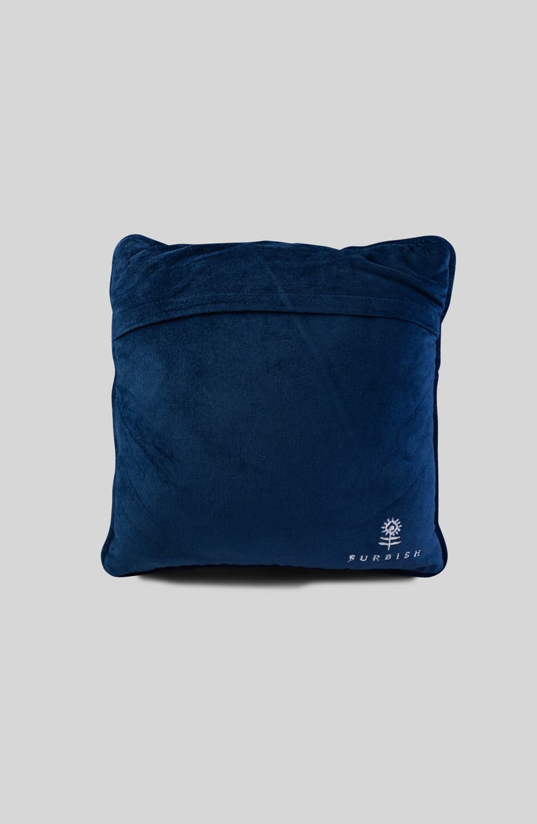 Furbish My Circus Needlepoint Pillow, Alternate, color, Blue, Pink