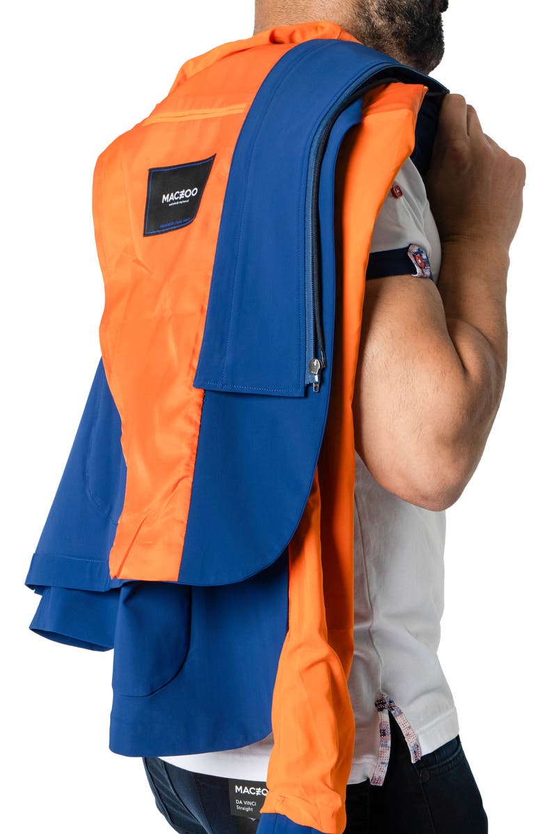 Maceoo Azurite Stretch Jacket & Removable Hooded Bib, Alternate, color, Blue