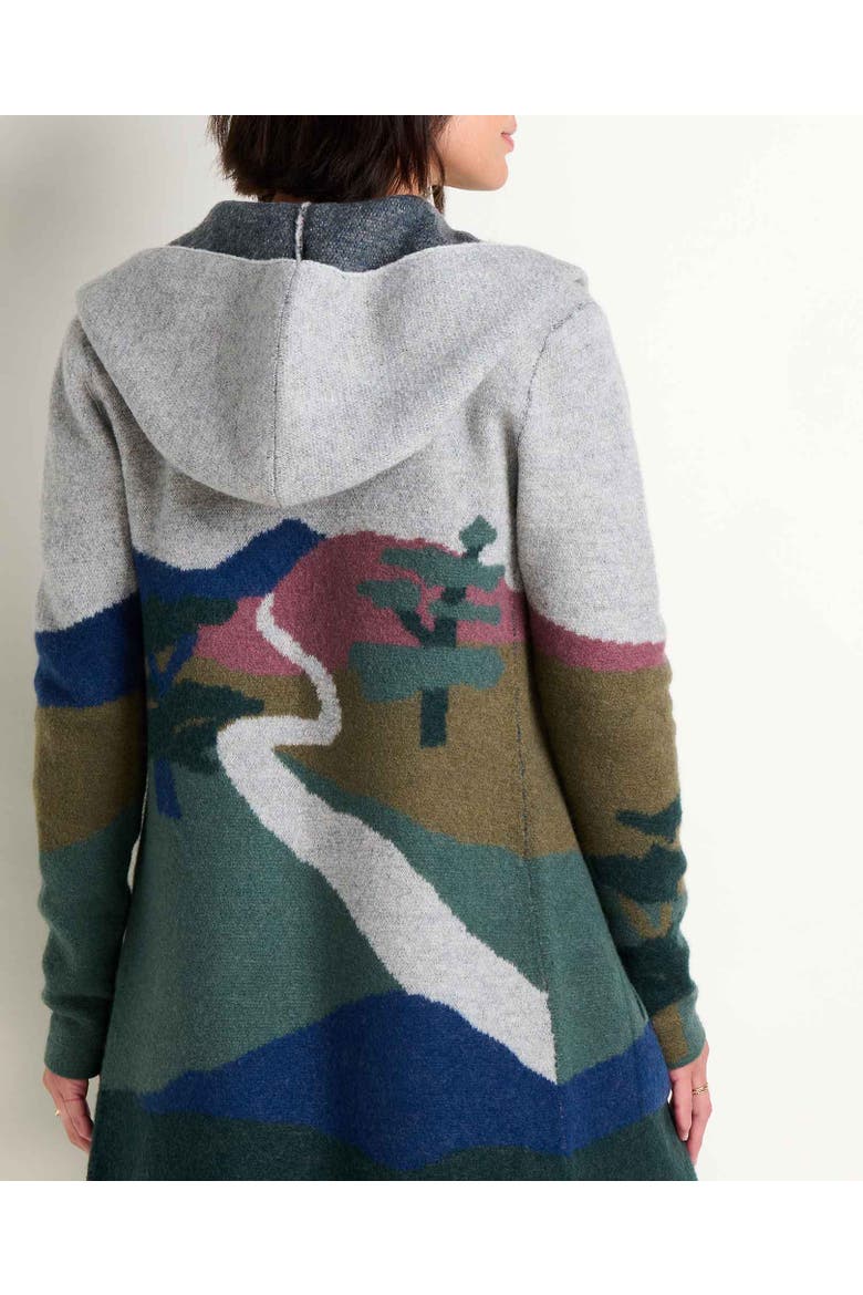 Merino Heartfelt Hoodie, Alternate, color, Pelican Pattern