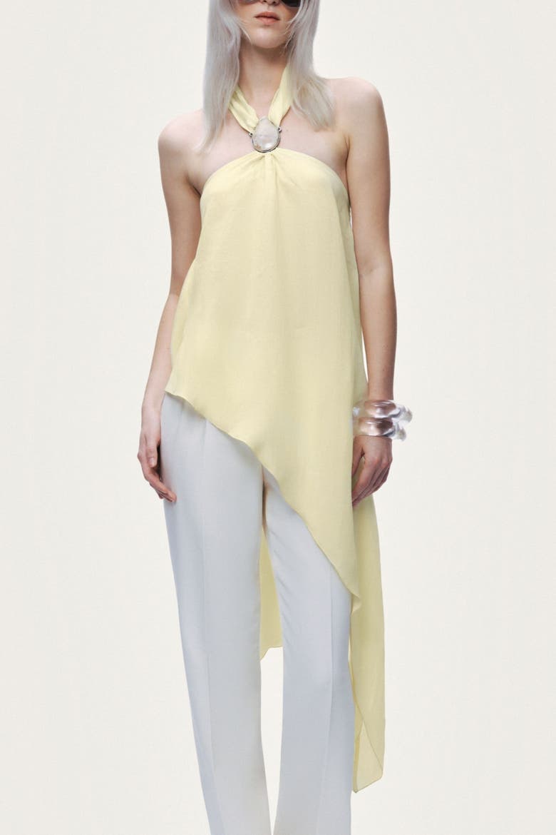 Sleeveless Halter Blouse, Main, color, Yellow