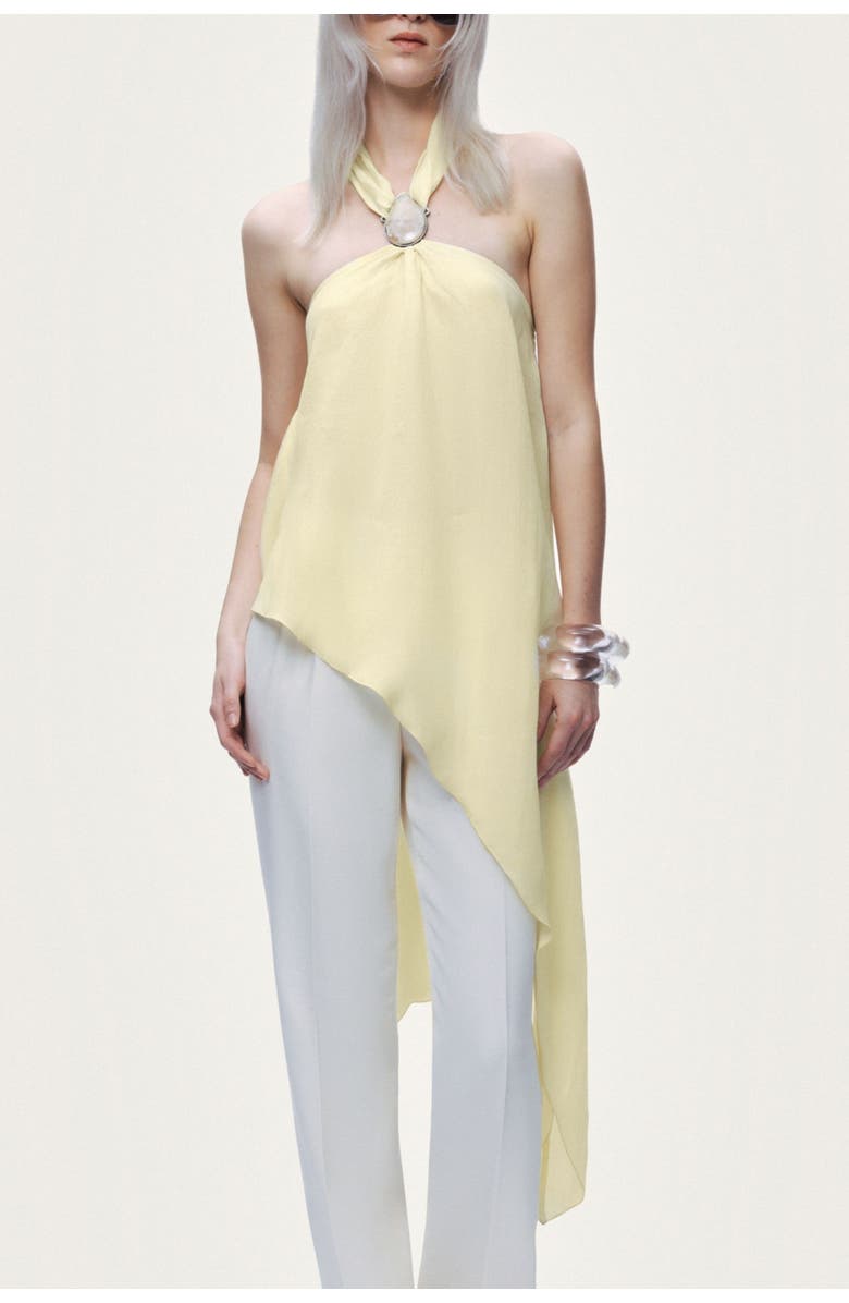 Nocturne Sleeveless Halter Blouse, Main, color, Yellow