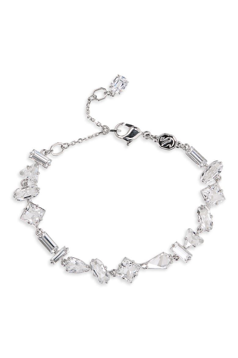 Mesmera Mixed Crystal Bracelet, Main, color, SILVER