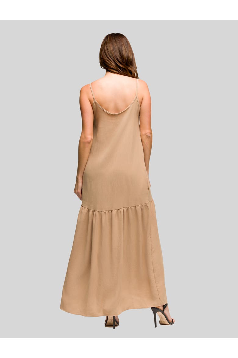 Lightweight Spaghetti Strap Pocket Maxi Dress, Alternate, color, Nude