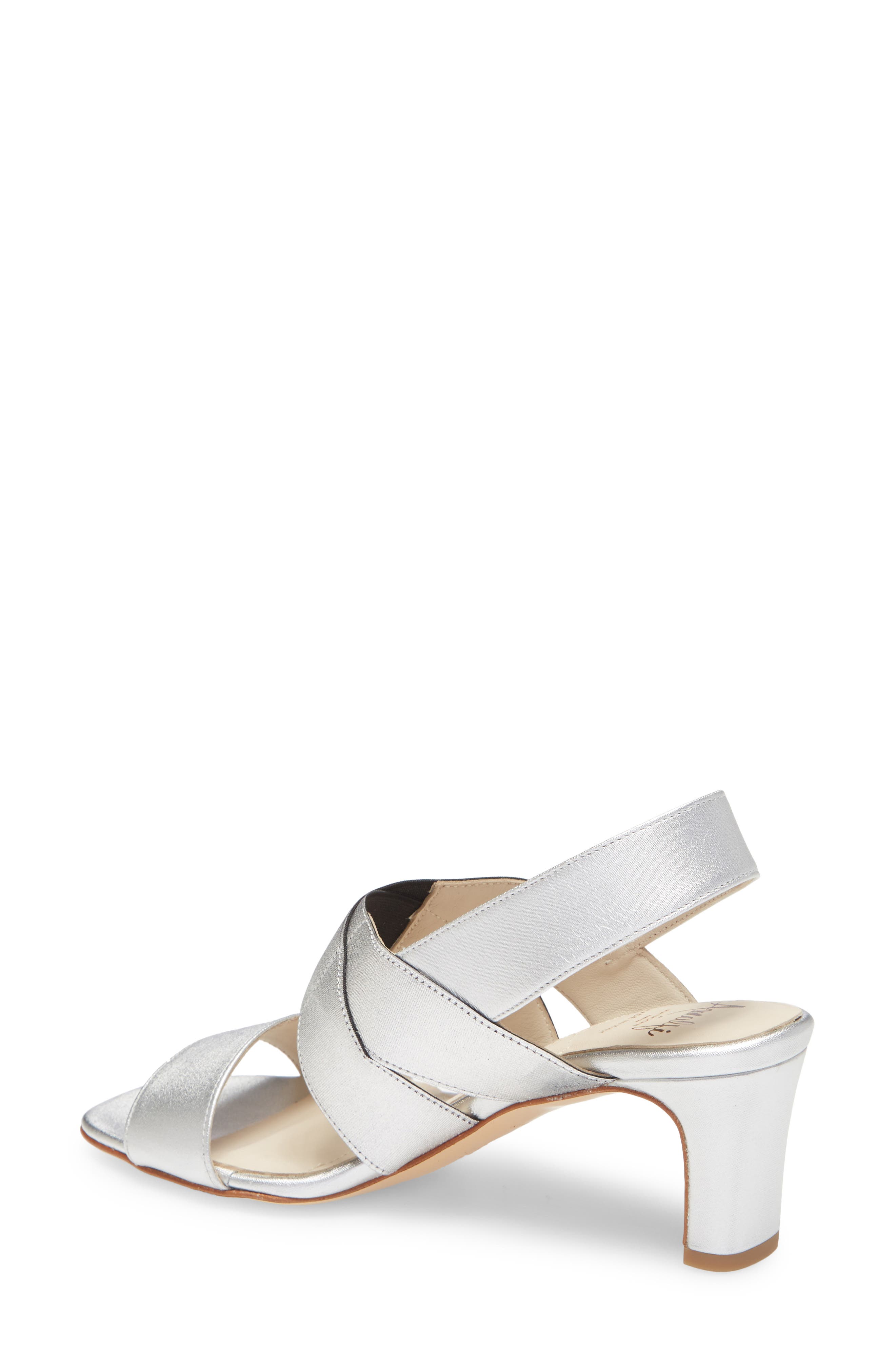 Etty Sandal, Alternate, color, SILVER LEATHER