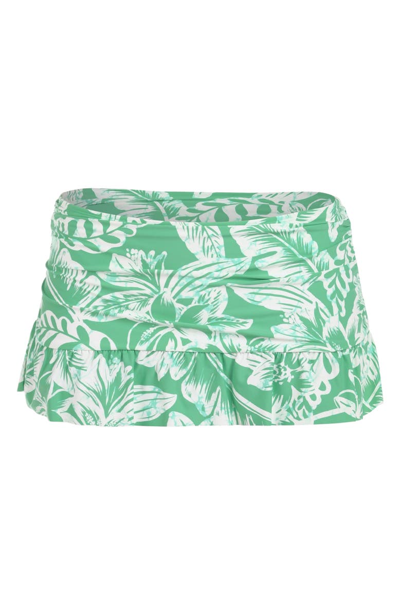 La Blanca Batiki Ruffle Skirt Bikini Bottoms, Alternate, color, 