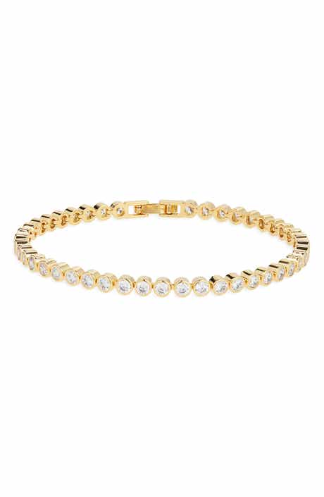Cubic Zirconia Bezel Tennis Bracelet
