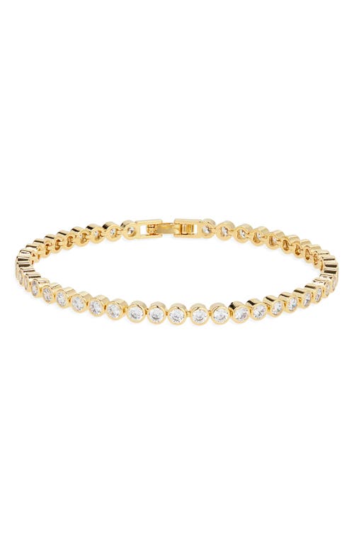 Nordstrom Cubic Zirconia Bezel Tennis Bracelet In Gold