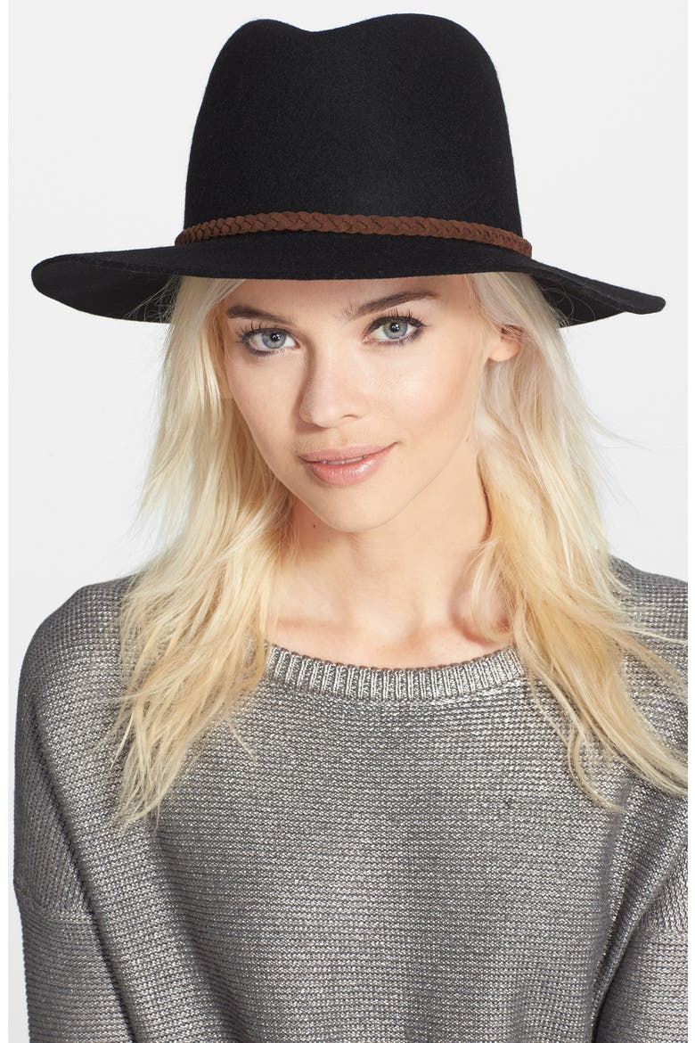 Felt Panama Hat, Main, color, BLACK