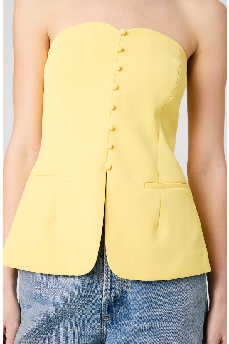 Harry Strapless Top, Alternate, color, DAISY YELLOW